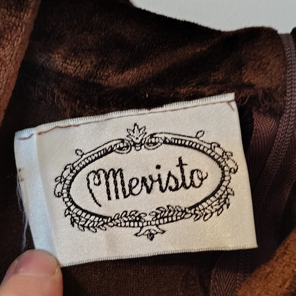 90s brown velvet bodysuit - Picture 2 of 2